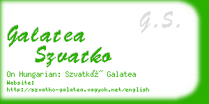 galatea szvatko business card